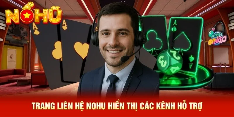 Trang liên hệ NOHU hiển thị các kênh hỗ trợ Trang liên hệ NOHU hiển thị các kênh hỗ trợ